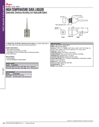 Thumbnail of document Data Sheet - HTDL-20/30 High Temp. Data Logger